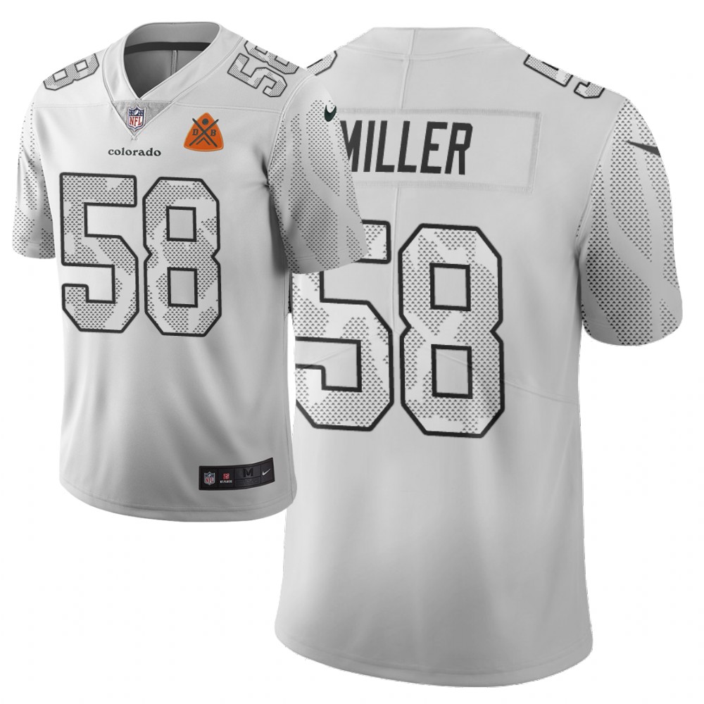 Men Nike NFL Denver Broncos 58 von miller Limited city edition white jersey
